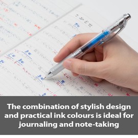 Pentel EnerGel Infree, Clear Barrel, Retractable Liquid Gel Pen, Everyday Writing, Office Supplies, School Supplies, 0.5mm Fine Point, Needle Tip, Blue Ink, BLN75TL-C, Box of 12