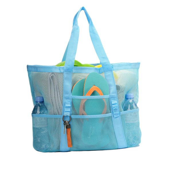TOPASION Large Mesh Beach Tote Bag Lightweight Pool Bags for