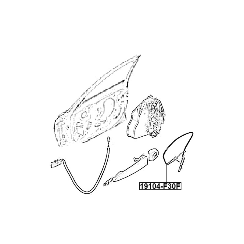 FEBEST Pulley Door Release 19104-F30F