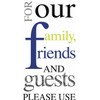 Ideal Home Range 16 Count Boston International 3-Ply Paper Guest Towel Napkins, Please Use Blue