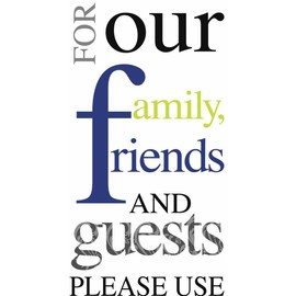 Ideal Home Range 16 Count Boston International 3-Ply Paper Guest Towel Napkins, Please Use Blue