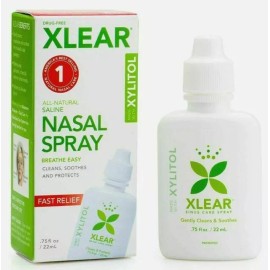 Xlear Natural Saline Nasal Spray With Xylitol - 0.75 Oz Pack Of 2