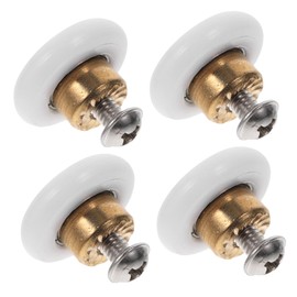 Gatuida 4pcs Sliding Shower Door Rollers Durable Nylon Bearing Pulleys with Round Groove for Glass Doors Smooth Noisefree Operation Replacement Parts for Bathroom Shower Rooms