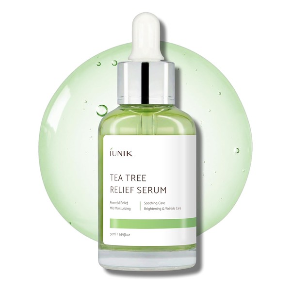 IUNIK Suero facial natural para alivio del rbol de t,