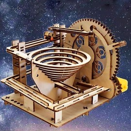 AIJUYE 3D Puzzle, Electric Gear, Laser, 3D Wooden Puzzle, Crafts, Boys and Girls, Adults, Birthday Gift, Christmas Gift, No Glue Required, Assembly Type, Toy