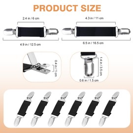 Ruisita 6 Pieces Fashion Dress Clips for Women Girls Retro Shirts Collar Clips Cinch Sweater Shawl Cardigan Brooches