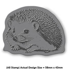 'Sitting Hedgehog' Rubber Stamp - Unmounted Design for Crafting & Scrapbooking, A8 (RS00055682)