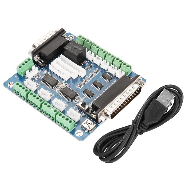 MACH3 Interface 5 Axis CNC Stepper Motor Driver Controller Breakout