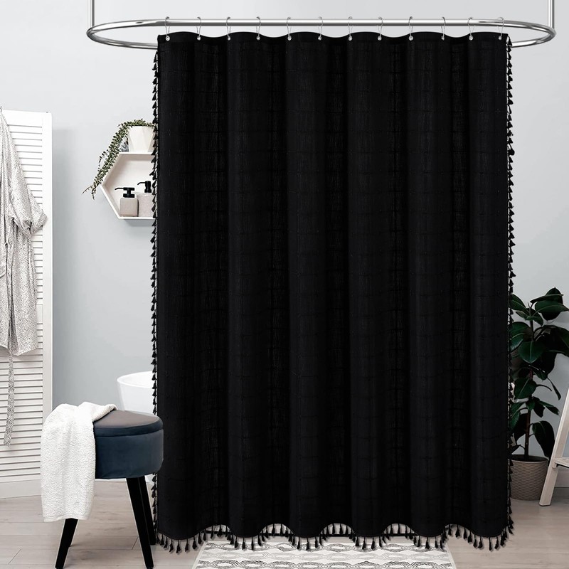 BTTN Extra Long Shower Curtain - 72x96 Inch Long Boho