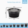 [100 Sets - 2 oz.] Black Jello Shot Cups with