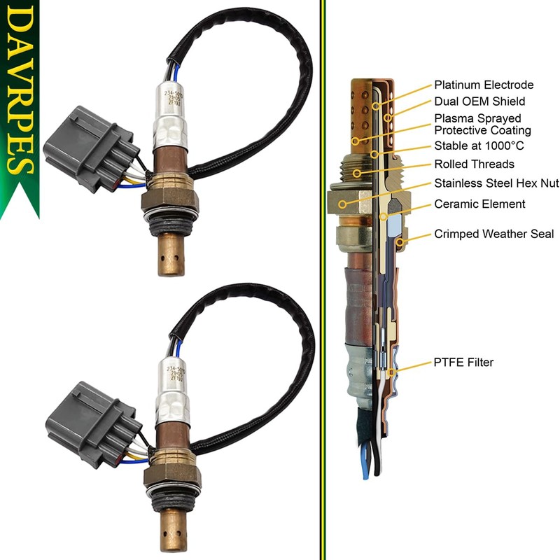 DAVRPES Sensor de oxígeno 234-5010 234-4351, sensor de oxígeno ascendente