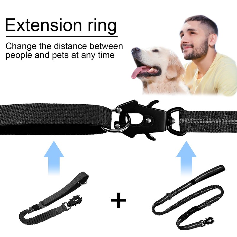 20” Strong Short Leash for Dog, Heavy Duty Bungee Dogs