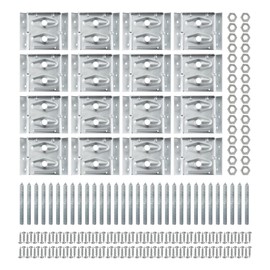 POWERTEC Surface Mount Corner Brackets 16PK w/Mounting Hardware, Corner Braces for Coffee Table/Bench Legs/Desk Legs/Dining Table (71428-P4)