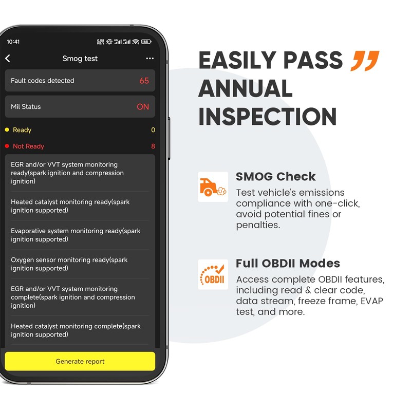 ANCEL Echo OBD2 Scanner Bluetooth - All Systems Code Reader,