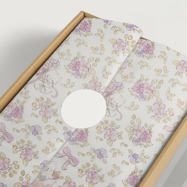 100 Sheets Cat Floral Tissue Paper, Pink Cat Purple Floral Pattern Wrapping Tissue Paper for Gift Wrap for Pet Lover Birthday Party Supplies, DIY Crafts Wedding Baby Shower, 20×14 in