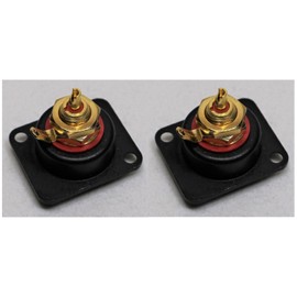 (2) Two Original NEUTRIK NF2D-B-2 RCA Panel Mount Jack RED Isolation Washer