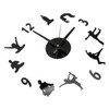 DIY Wall Clock Silent Stylish Decorative Frameless Hanging Clock for