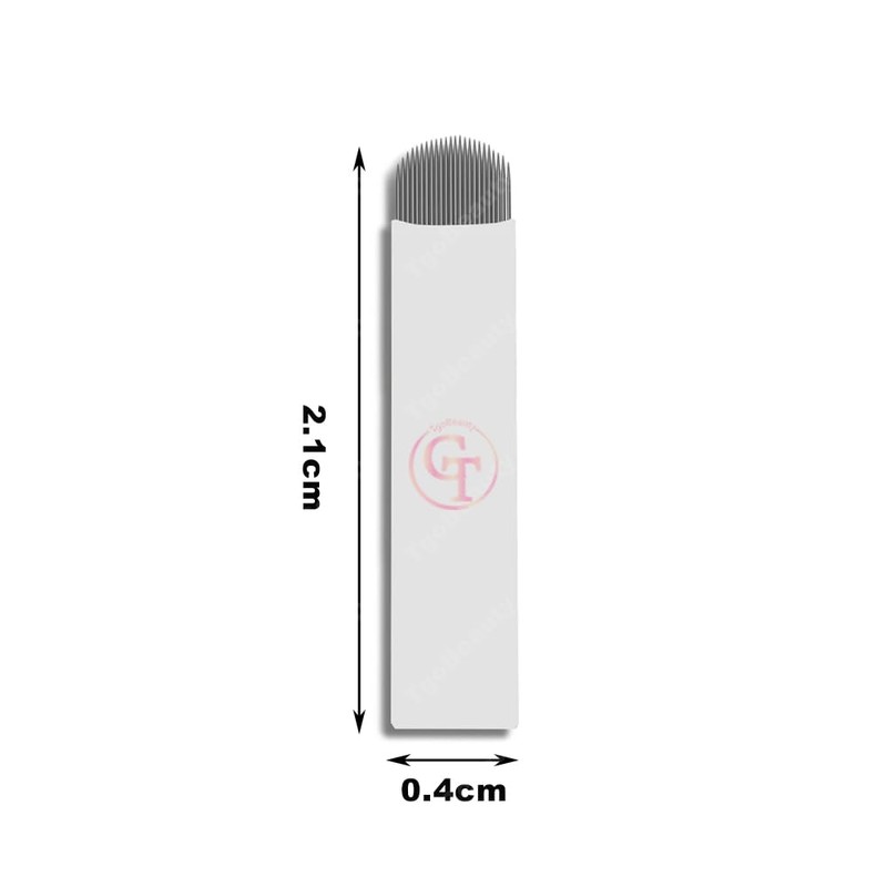 30pcs White Disposable Microblading Blades Nano 0.16mm U24 Tebori Blades