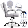 Yaheetech Mid-Back Office Chair with Arms Swivel PU Leather Height