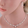 Kara Nicole Sparkling Silver Wedding Bridal Crystal Diamante Rhinestone Necklace