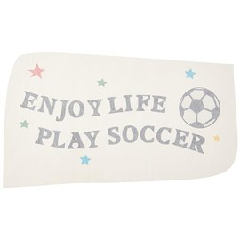 Enjoy Life Play Soccer Soccer Themed Wall Decal Decoration Positive Soccer Quotes Easy Decor - Size: 10 in x 5 in
