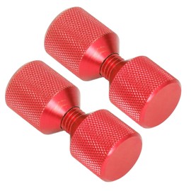 2 Hole Flange Pins, 2pcs Flange Alignment Pin Anodize Aluminium 1‑1/8in Flange Double Hole Pins Set for 0.5 to 14in 150LB Flanges (Red)