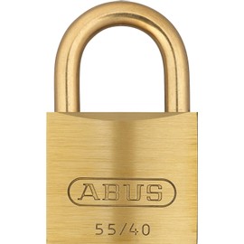 ABUS 55MB/40 Brass Lock with 2 Keys for Outdoor, Storage, Gate, 1.5in (38mm) Wide (Keyed Different, 1)