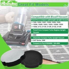 Anewise 6 Pack Filter Replacement for Bissell Powerforce Compact Lightweight Upright 2112 1520 for Bissel Turbo Bagless 2690 for Cleanview 3437 3508 Vacuum Cleaner, Parts #1604896/160-4896