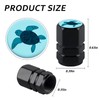 Tire Valve Stem Caps Turtle Car Accessories 4-Pack-Aluminum Alloy Rust-Proof