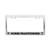 Product Express Nurse Practitioner License Plate Frame Chrome Metal Car