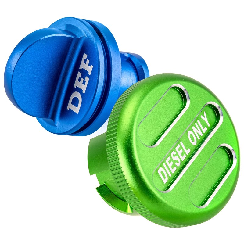 ROMELACK Magnetic Billet Aluminum Green Diesel Fuel Cap & Blue