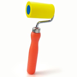 Umaki Soft Sponge Seam Roller, Vehicle Vinyl Wrap Wheel Roller, Enhancing Stickiness Pressure Roller Tool for Car Wraps, Film Tinting or Wallpaper, with Lightweight Handle, Yellow, 1Pack