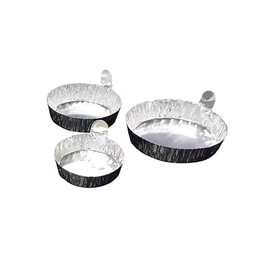 Royaltek Disposable Aluminum Weighing Dishes with Handles – 100 Count Medium-Sized Powder & Liquid Weighing Pans, Ideal for Chemical Experimentation, Lab Use - Medium