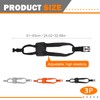 3 Pack Luggage Straps Bungee Cords, Secure Belt with Buckles,