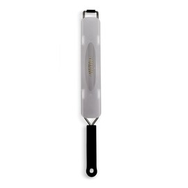 CatCora Fine Etched Grater Zester with Safety Cover, Professional 18/8 Stainless Steel Blade For Grating, Zesting, and Garnishing, Ergonomic Soft-Grip Handle
