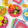 96 Pcs Fiesta Party Plates,Mexican Fiesta Party Plates,Mexican Cinco De