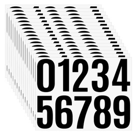 16 Sheets /160 PCS Mailbox Number stickers 4 Inch Waterproof Vinyl Large Decals Self Adhesive House numbers，for Signs Car Home Residence Trash can,Mailbox,Address Number(Black)