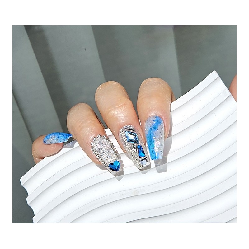 Blue East Handmade Nail Tips - Ballerina L / 블루이스트