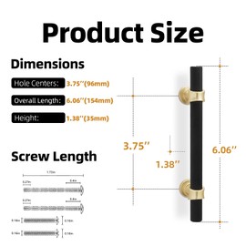 KOMOTIA 10 Pack Cabinet knurled Knobs Matte Black and Polished Chrome Kitchen Cabinet Knobs Aluminum and Zinc Alloy Drawer Pulls Solid Cabinet Hardware