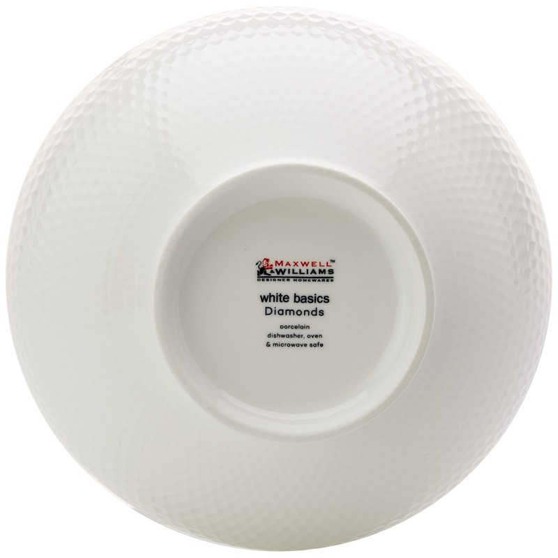 Maxwell & Williams Basics Diamanten Nudelschale, weiß, 18 cm