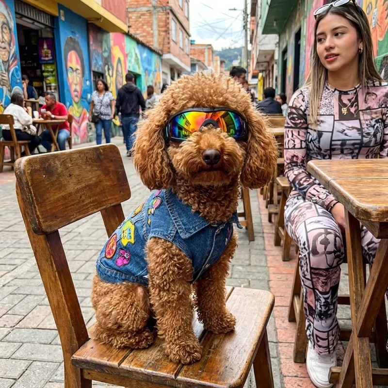 Gafas Negras Para Perros, Raza Pequeña, Resistentes A Los Ra