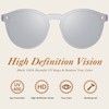 GQUEEN Sunglasses for Women and Men, Mirrored, Large, Round, UV400,