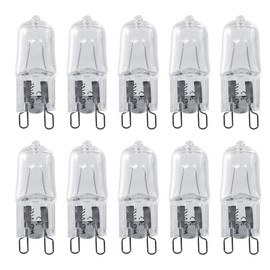 Fafeicy Home Lamp Bulb, 10Pcs G9 Base Halogen Light Bulb 120V 40W Lighting Replacement Home Warm White Bright