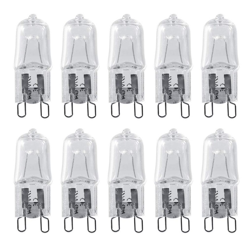 Fafeicy Home Lamp Bulb, 10Pcs G9 Base Halogen Light Bulb