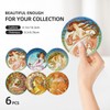 Alphonse Mucha Art Absorbent Coasters with Holder Set of 6,