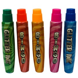 Thomas & Anca Club Supplies Ltd Bingo Dabbers Glitter Dabbers for Bingo Tickets Lockdown Bingo Kids Bingo Gift Bingo Marker Pens Children Colouring Pen Dot Markers