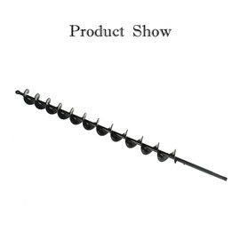 findmall Auger Drill Bit - 24 Inch Earth Auger Bit, 8mm Non-Slip Hex Shank, Yard Gardening Planting Corm, Post or Umbrella Hole Digger