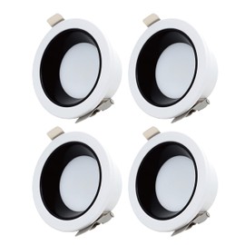 EACLL Set of 6 LED Recessed Spotlights, Prevents Glare Downlight, Neutral White, 7 W Ceiling Spotlights, 4000 K Non-Dimmable Spotlights, Recessed Spotlights for Office, Kitchen, Living Room, Bedroom