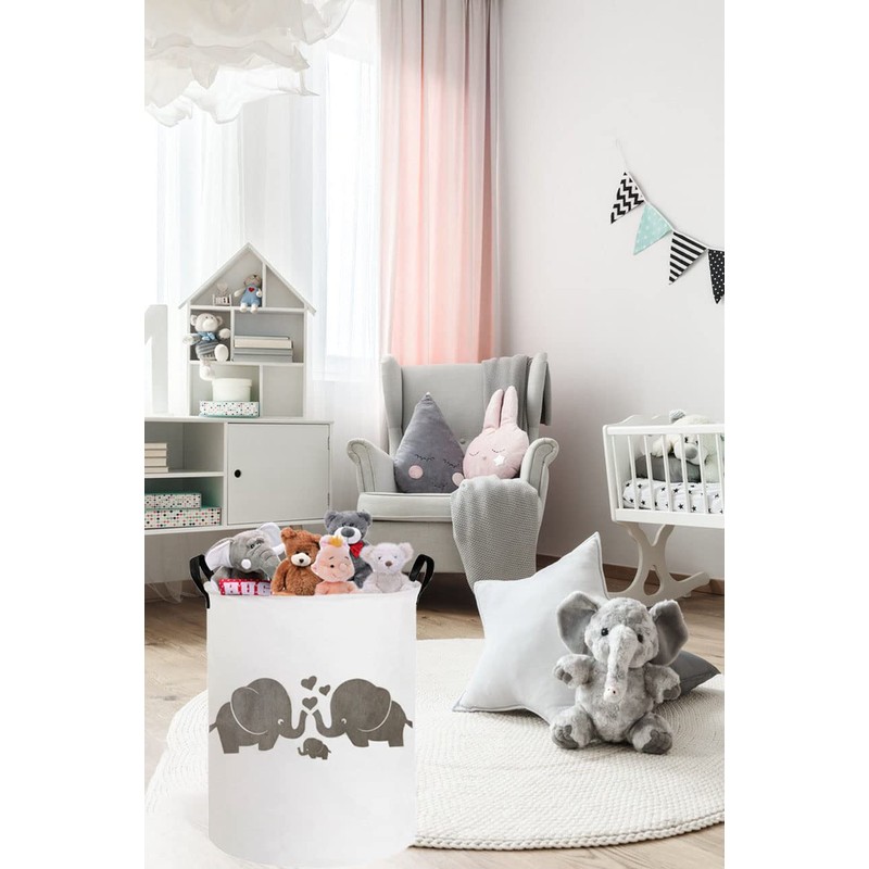 ESSME Baby Laundry Basket,Elephant Hamper，Baby Hamper For Nursery for Kids,
