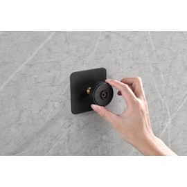 3/4" Cast Metal Volume Control Valve, Adjustable Brass Handle for Master Showers, Matte Black Finish